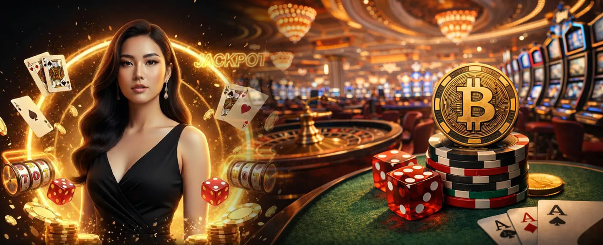 Background of Winslot online casino with a mysterious, winning theme